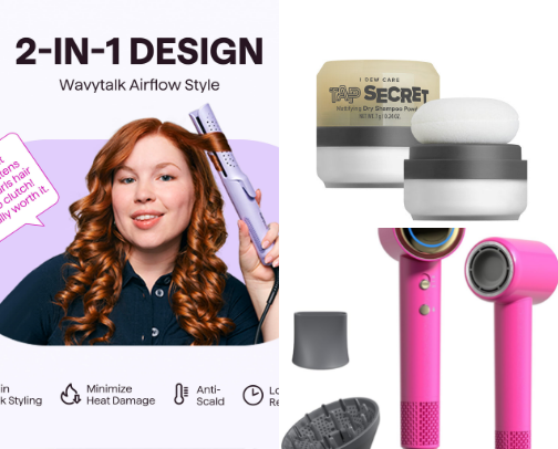 My favorite hair tools and hair products! cover photo collage