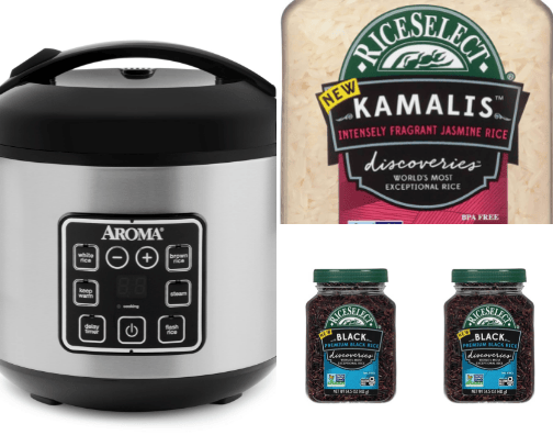 Small appliances, utensils and food items cover photo collage