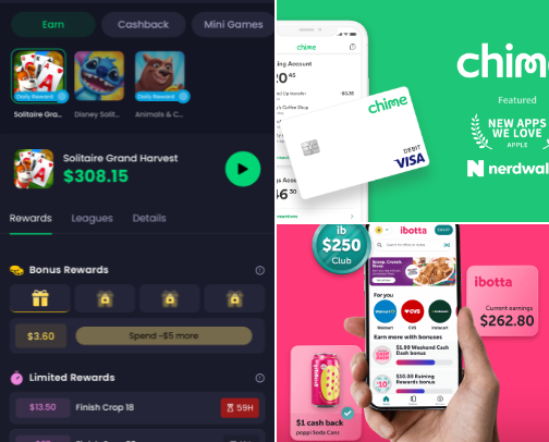 Apps to Save & Earn Money cover photo collage