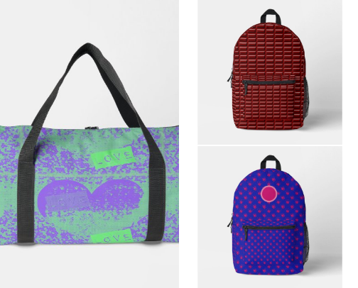 Cute Unique Bags and Backpacks cover photo collage