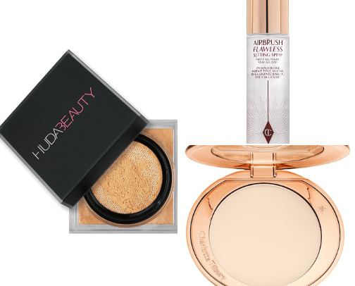 Setting POWDER and Face POWDER cover photo collage