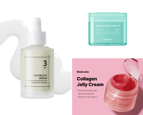 products that give you glass skin cover photo collage