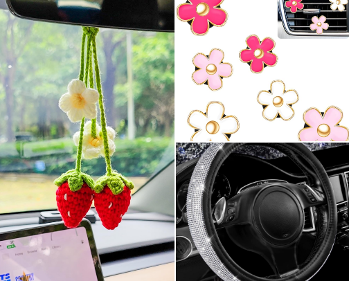 Car Accessories For The Girls🩷✨ cover photo collage
