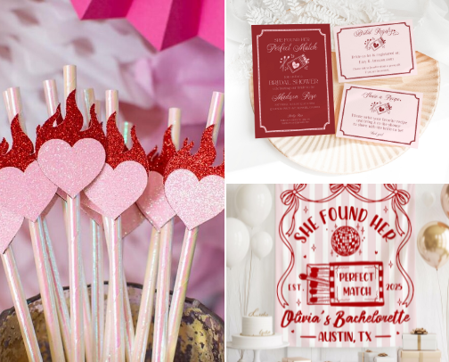 Perfect Match Bridal Shower Ideas cover photo collage