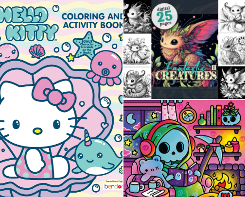 Coloring Books!! cover photo collage