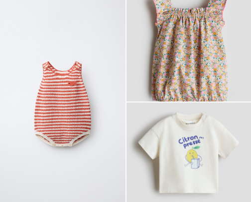 100% Cotton baby clothes🍓🍒 cover photo collage
