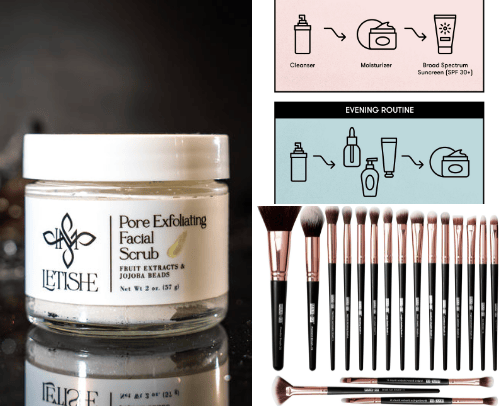 Skincare and make up cover photo collage
