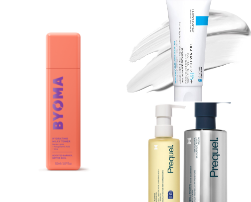 Fav skincare products I will be taking into 2026 as a acne prone girly ✨ cover photo collage