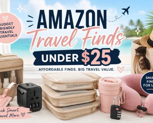 Amazon Travel Finds Under $25 cover photo collage