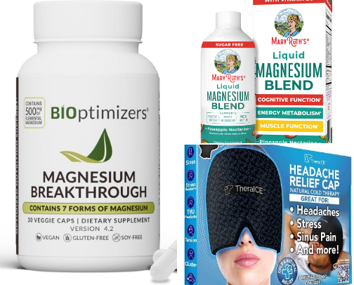 I’m so sick of these migraines- migraines relief kit cover photo collage