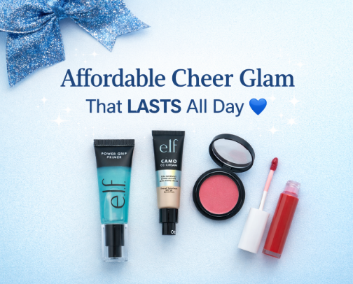 Affordable Cheer Glam That LASTS All Day cover photo collage