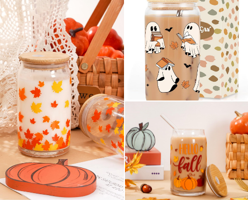 Fall/Autumn Ice/hot Coffee cups & mugs cover photo collage