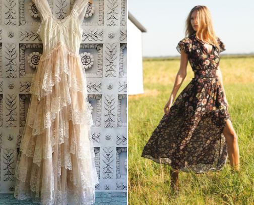 My favorite styles-romantic, boho, vintage 🧡 cover photo collage