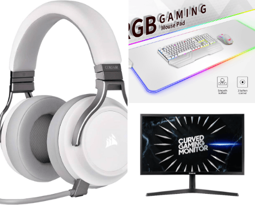 My Desk Setup! 🖥️⌨️ cover photo collage