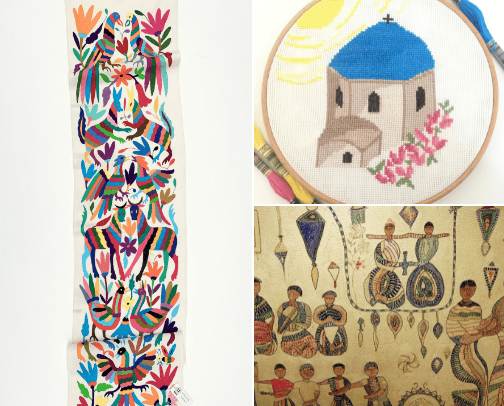 Embroidery Techniques from Different Cultures cover photo collage