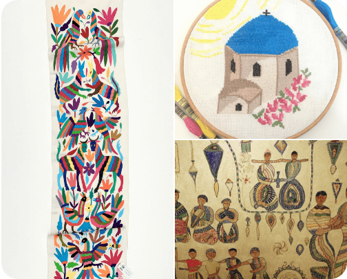 Embroidery Techniques from Different Cultures cover photo collage