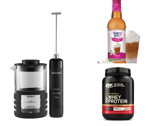 Starbucks chocolate protein foam iced coffee dupe cover photo collage