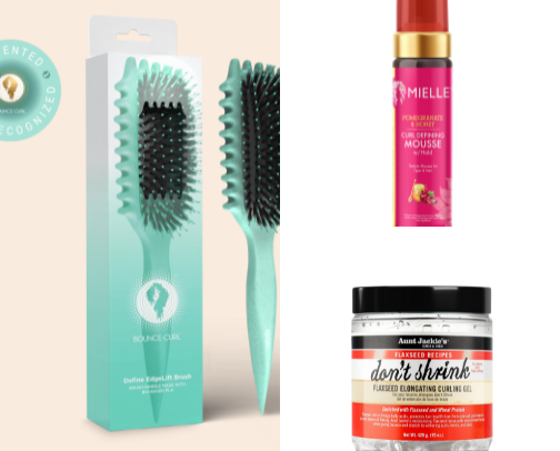 Curly girl hair products cover photo collage