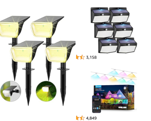 Outdoor lighting cover photo collage