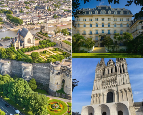 Angers, France: Castles, Gardens, Stays and Quiet Corners cover photo collage