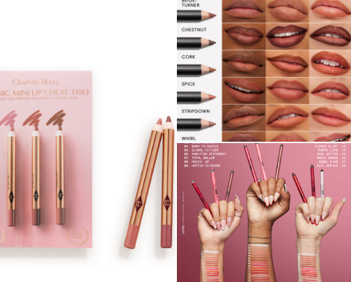 Lip liner cover photo collage