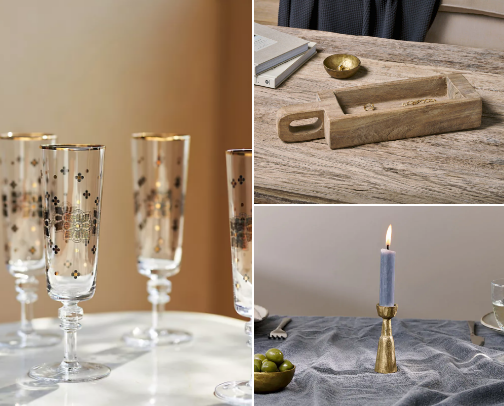 Cosy winter home decor cover photo collage