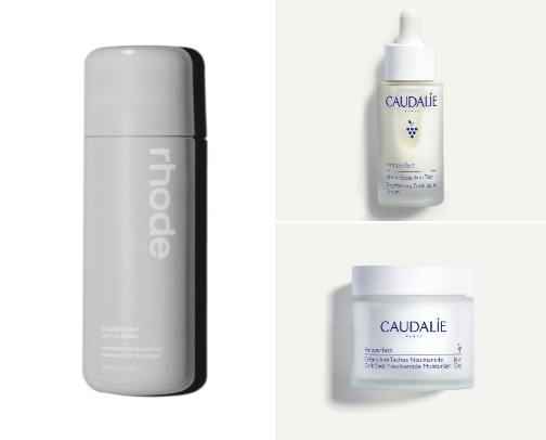 Bright & Tight Morning Skincare Routine 🤍 cover photo collage