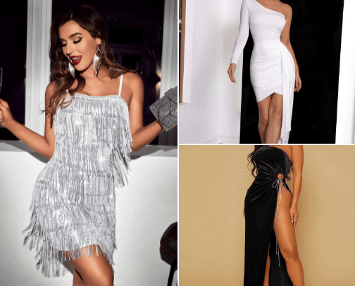 Shein party dresses cover photo collage