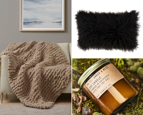 The cozy living room glow-up on a budget. 9 pieces that look expensive, cost under $50, and actually make a difference! cover photo collage