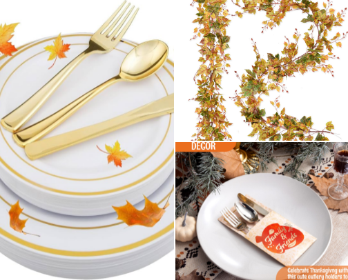 Thanksgiving tablescape from Amazon 🤌🏽😍 cover photo collage