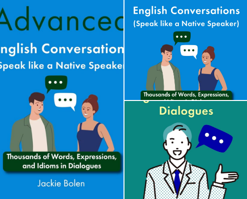 Save & Read - Advanced English Conversations (Speak Like a Native Speaker): Thousands of Words, Expressions, and Idioms in Dialogues cover photo collage