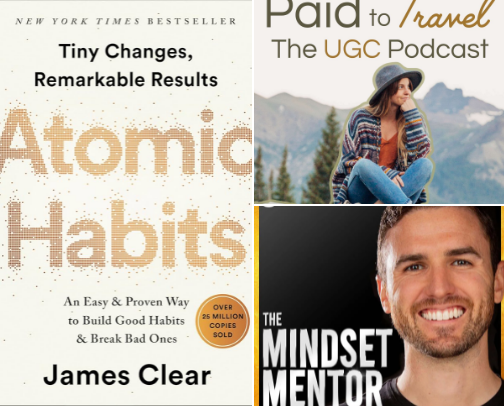 Books & Podcasts - That Changed My Mindset & Supported My Growth cover photo collage
