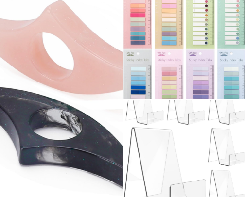 Bookish items cover photo collage