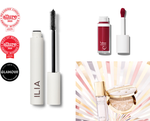 beauty & skincare i use as a 25 year old mom cover photo collage