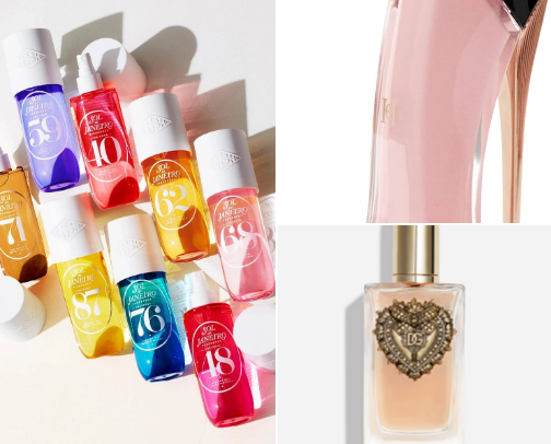 Perfumes and body spray cover photo collage