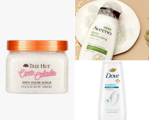 Shaving products cover photo collage