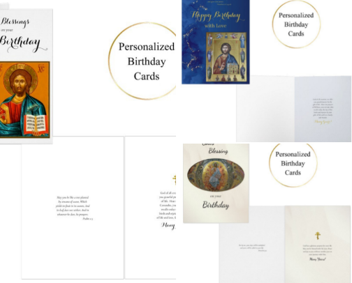 Customized Orthodox Birthday Cards cover photo collage