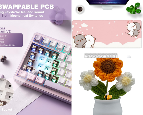 Desk setup (: cover photo collage