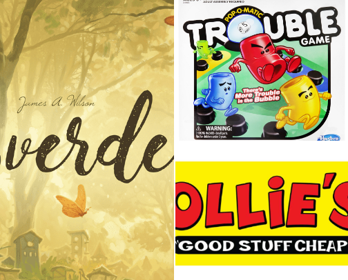 Books, Board Games, and Card Games cover photo collage