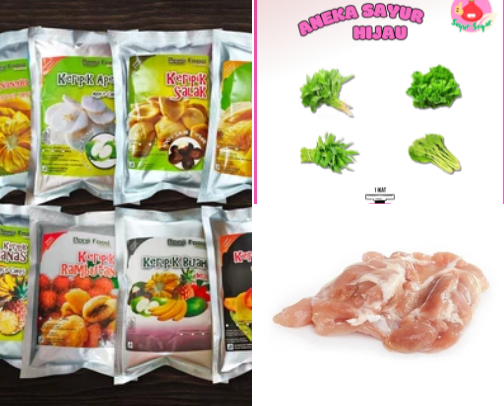 Fresh food cover photo collage