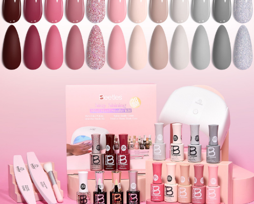 Products for at home nails cover photo collage