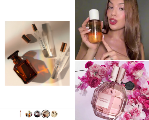 “OMG what are you wearing?” Perfumes cover photo collage