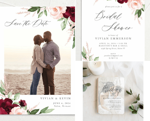 Cherished Invites cover photo collage