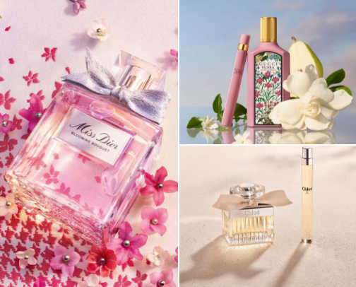 🌸 Floral Perfume Gems🌸 cover photo collage