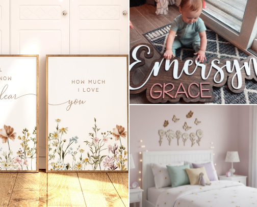 Boho Floral Nursery cover photo collage