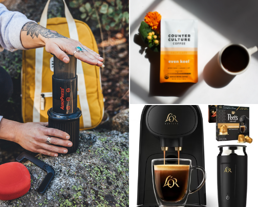 Coffee Lovers for Life (Best Coffee Gear & Brew Essentials) cover photo collage