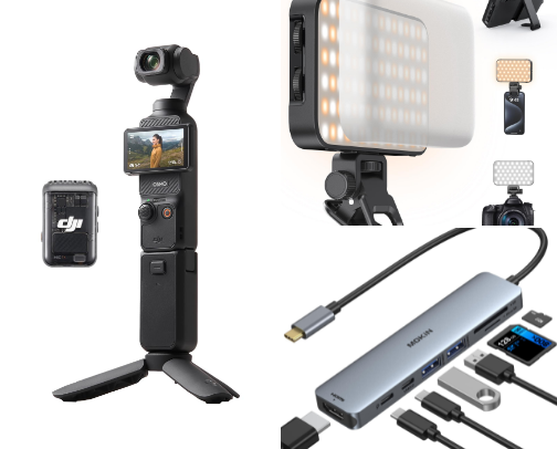 Vlogging & Content essentials cover photo collage