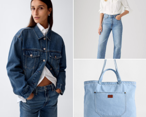 Denim Essentials (GAP, Levi's & Calvin Klein) cover photo collage