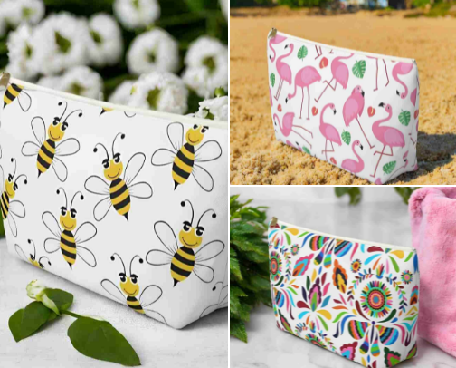 Makeup Bags by Desert Girl Bags on Etsy cover photo collage