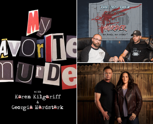 Podcasts in my earbuds cover photo collage